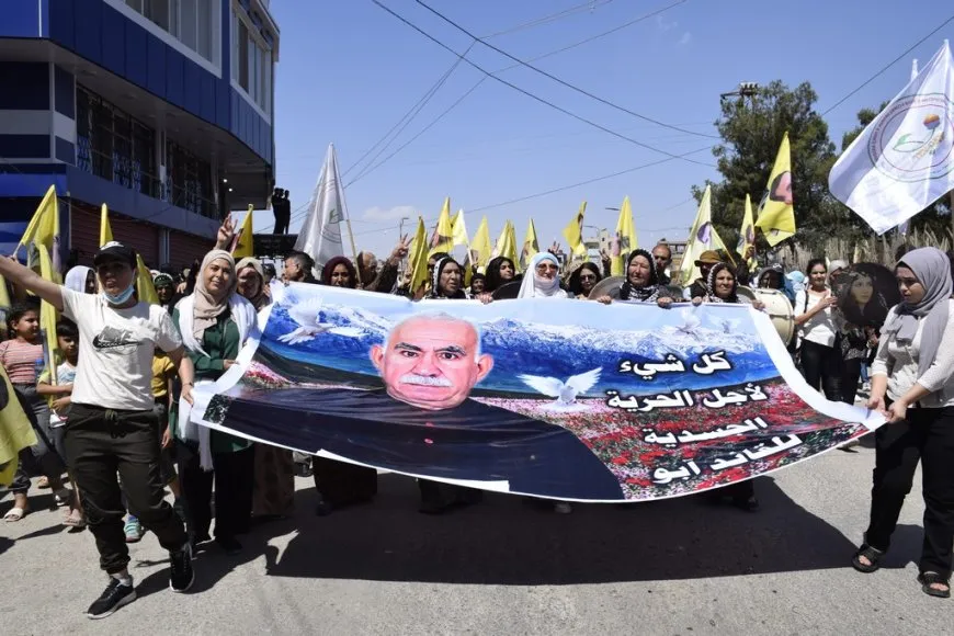 Mass march in Hasaka demands physical freedom of leader Ocalan 