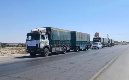 Third aid convoy from NE Syria arrives at coast