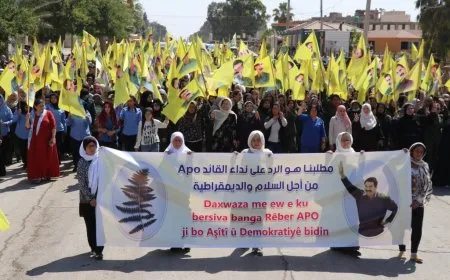 March in Tabqa demands peace led by Leader Ocalan