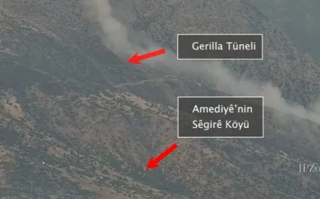 Footage of Turkish occupation army attack using high-explosive weapons on guerrilla positions