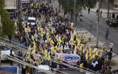Mass rally in Hasaka for leader Ocalan’s Release