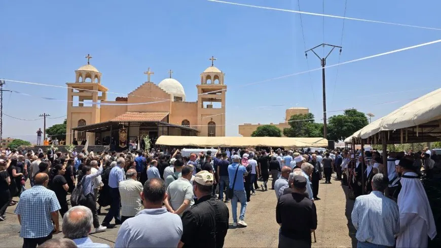 Farewell ceremony for victims of Mar Elias Church attack in Damascus, Sweida