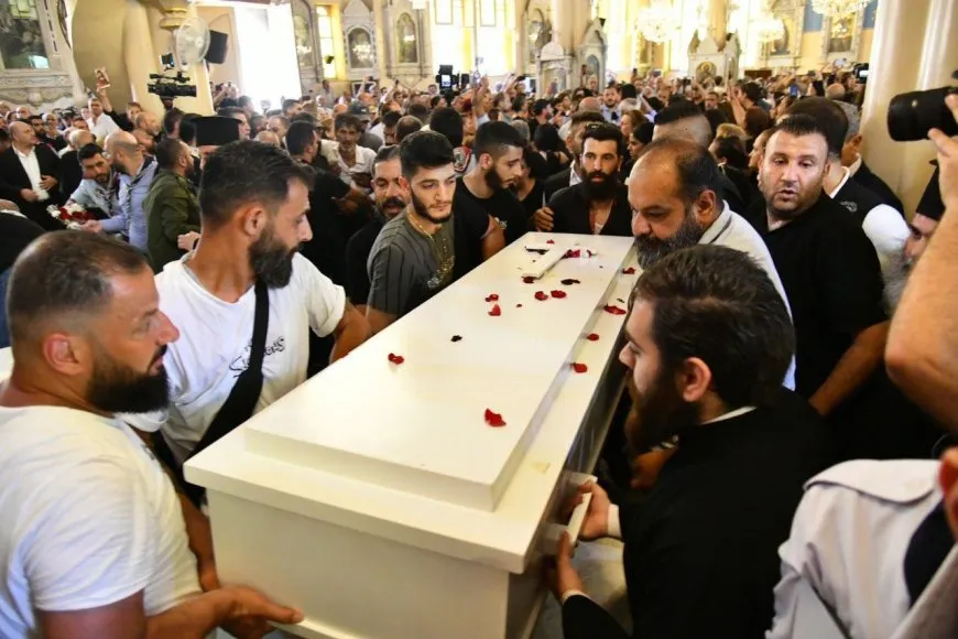 Farewell ceremony for victims of Mar Elias Church attack in Damascus, Sweida