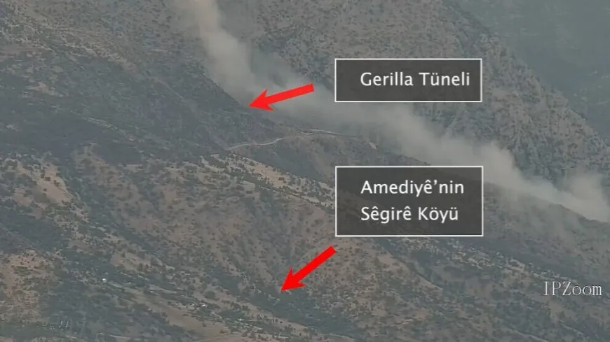 Footage of Turkish occupation army attack using high-explosive weapons on guerrilla positions