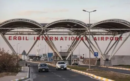 Shot down explosive drone near Erbil Airport at dawn without causing any damage