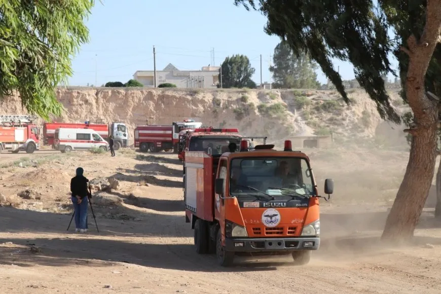 Support convoy from AANES to help extinguish coastal fires