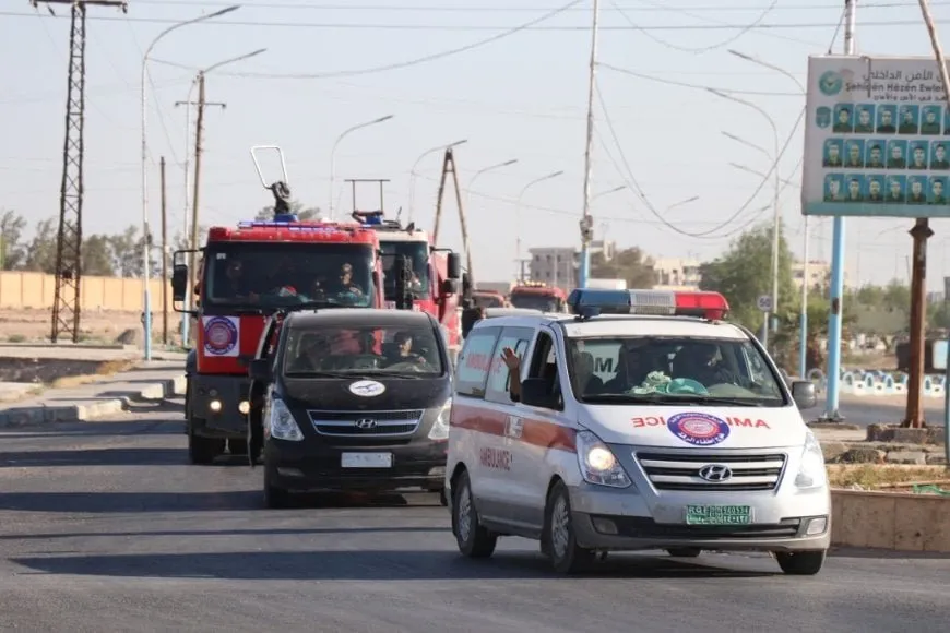 NE Syria’s convoy returns after fires extinguished, receives government thanks
