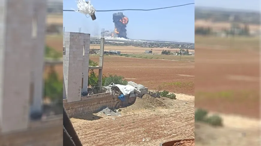 Violent explosion in Idlib countryside