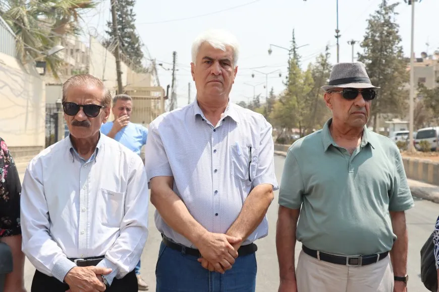Solidarity protest by Syrian Communist Party with Sweida