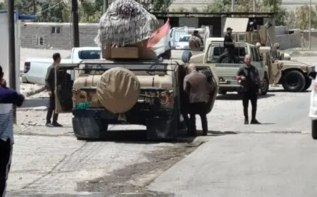 Iraqi army movements in Makhmour Camp