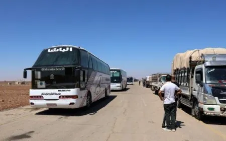 Two buses were shot at in Daraa