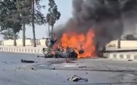 Two killed in UAV strike on vehicle near Aleppo Airport