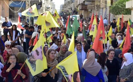 Youth, residents of Derbasiya demand physical freedom for Leader Ocalan 