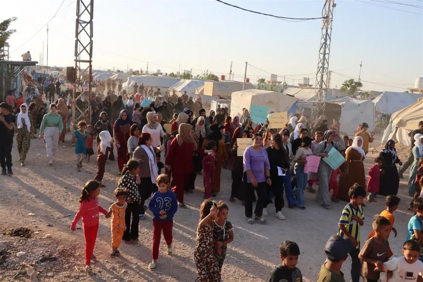 IDPs Serê Kaniyê protest against Turkish occupation violations in their city