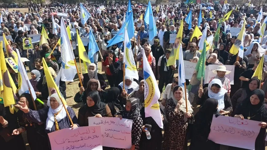 Mass demonstrations in Jazera Canton demanding right of hope and democracy for Syria