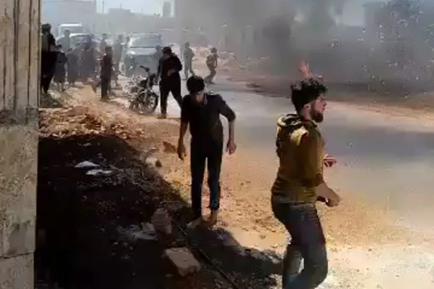 Protests in Aleppo countryside against Turkish occupation