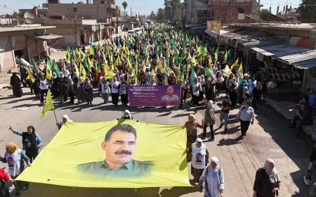 Massive women's march demanding leader Ocalan's physical freedom