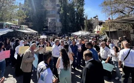 Protests in Sweida demanding payment of teachers' salaries