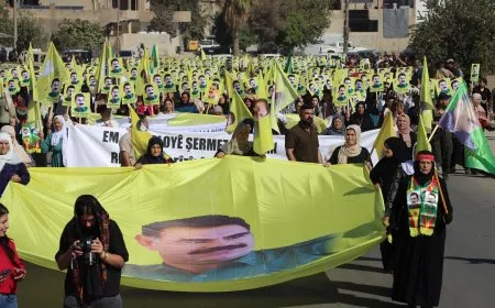 Thousands chanted slogans, "No Life Without Leader"