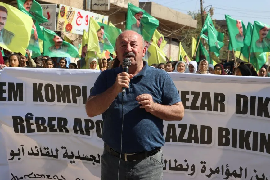 Thousands chanted slogans, "No Life Without Leader"
