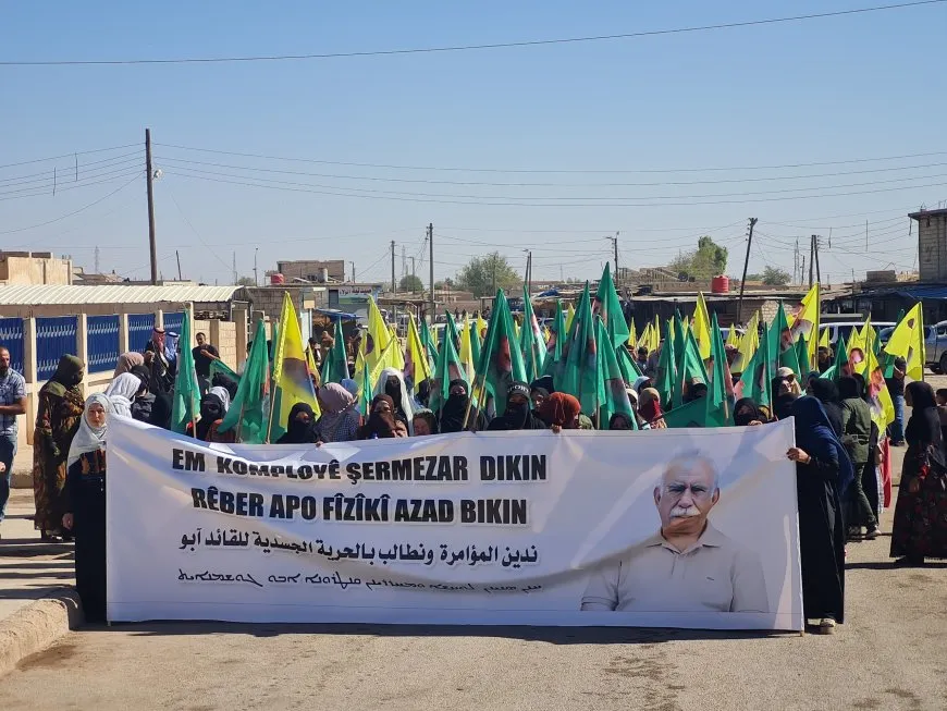 Thousands chanted slogans, "No Life Without Leader"