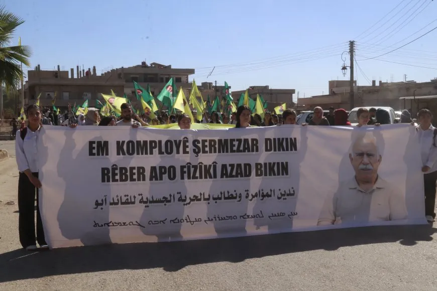 Thousands chanted slogans, "No Life Without Leader"