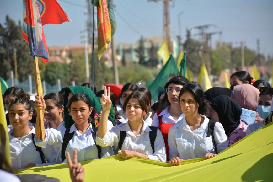 Thousands chanted slogans, "No Life Without Leader"