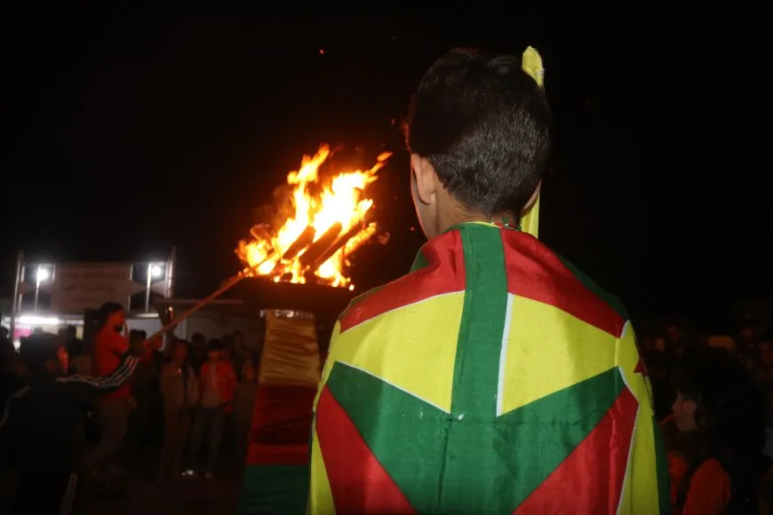 Newroz flame ignited in Amuda in defiance of government decree