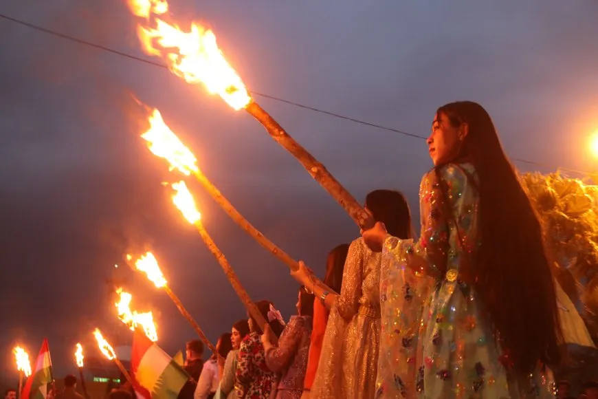 Newroz flame ignited in Amuda in defiance of government decree
