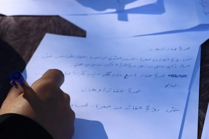 Derik, Amuda residents write letters to leader, affirming their demand for his physical freedom