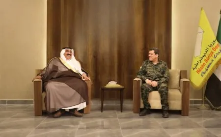 SDF Commander-in-Chief meets Shammar Tribal leader Manaa Al-Jarba