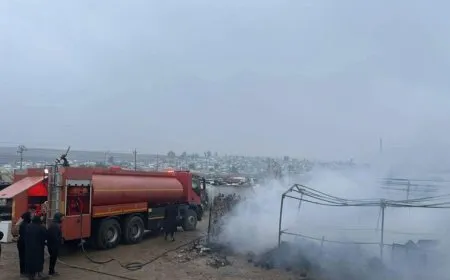 Fire sweeps through tents at Yazidi camp north of Zakho