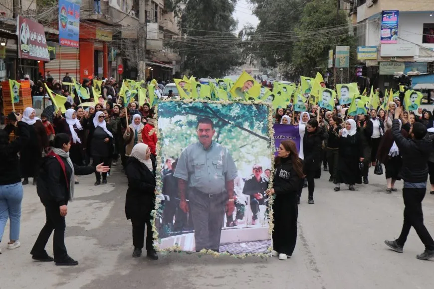 Rally in Aleppo calls for leader Ocalan’s physical freedom