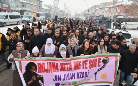 Residents of N. Kurdistan take to streets in support of Rojava