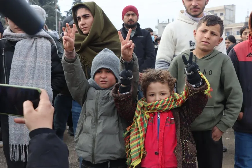 Under siege… Mass rally in Kobani