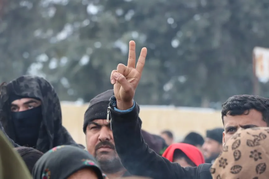 Under siege… Mass rally in Kobani