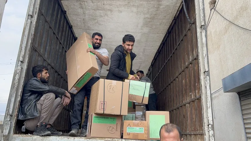 Five trucks of medical aid arrive in Kobani, Health Authority it can hardly enough