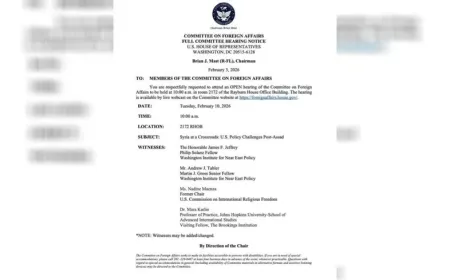 US House of Representatives holds hearing on future of Syria