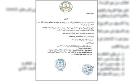 Educational Authority in Jazira issues circular regarding displaced students