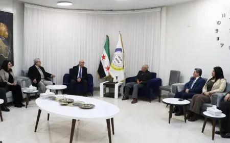 Assyrian Democratic Organization delegation visits department of external relations in Qamishlo