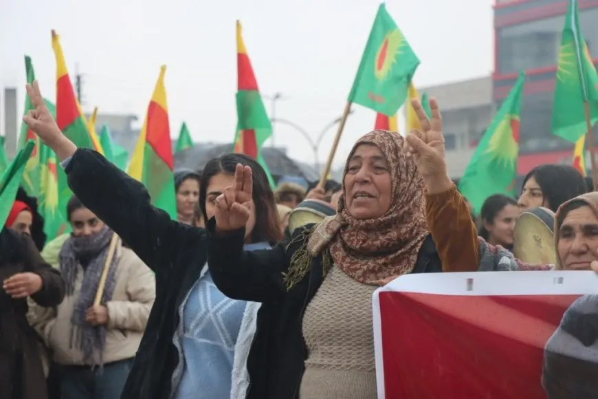 Women in Kobani march for women's revolution gains
