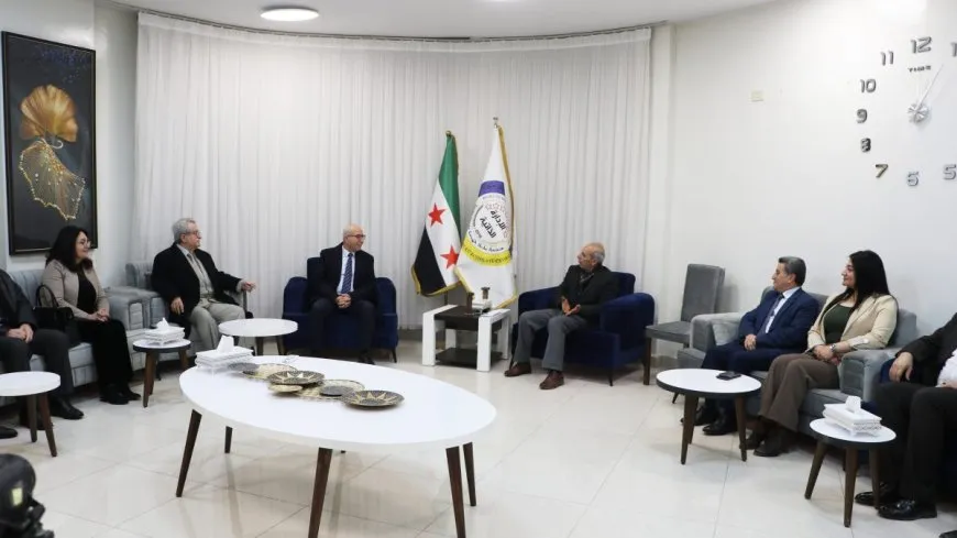 Assyrian Democratic Organization delegation visits department of external relations in Qamishlo