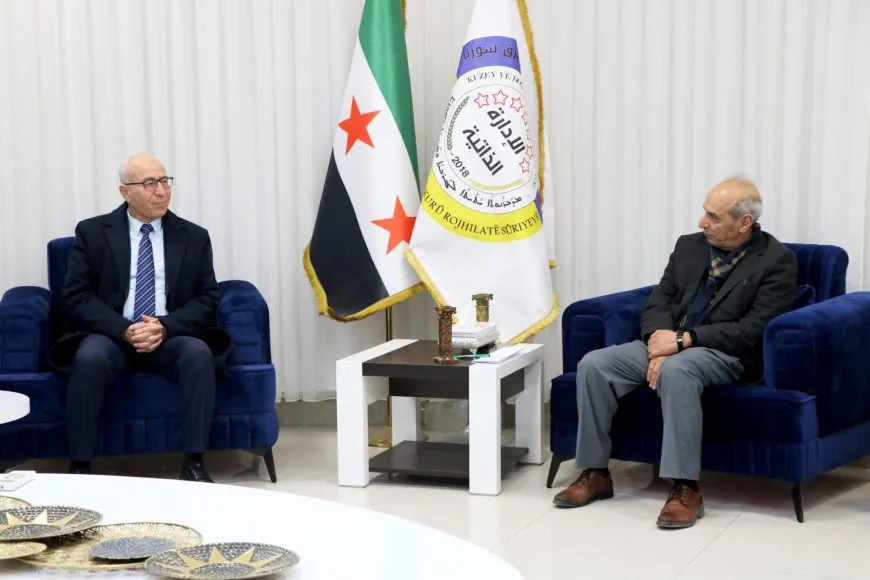 Assyrian Democratic Organization delegation visits department of external relations in Qamishlo