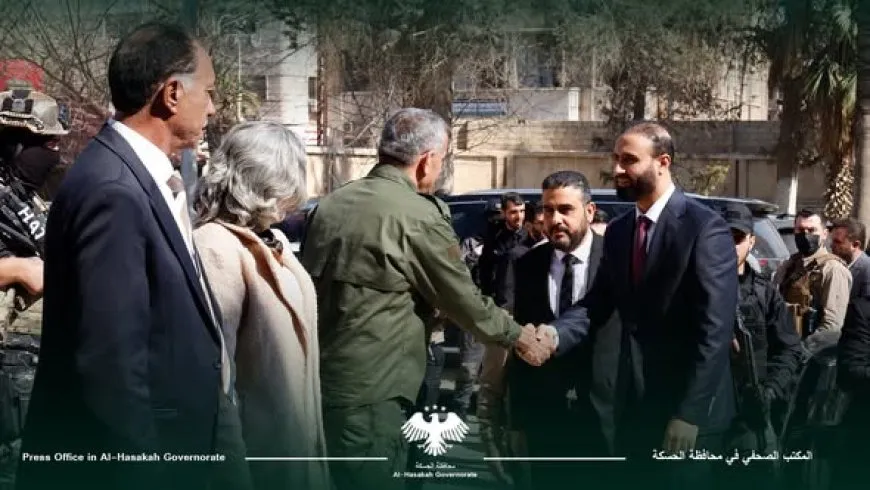 Governor of Hasakah receives delegation to discuss integration, administrative construction procedures