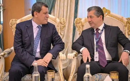 Mazloum Abdi discusses regional developments with Masrour Barzani