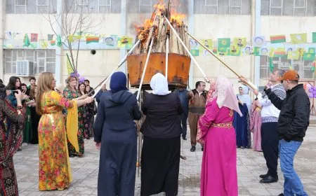 School administration, TEV-DEM light Newroz flame