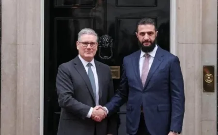 Al-Sharaa meets Starmer in London