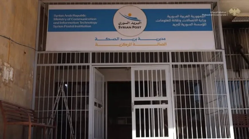 Governor of Hasakah receives a government delegation to activate Hasakah Post Office