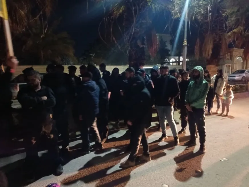 Protest in Hasakah against attacks on Kurds in Afrin, Aleppo