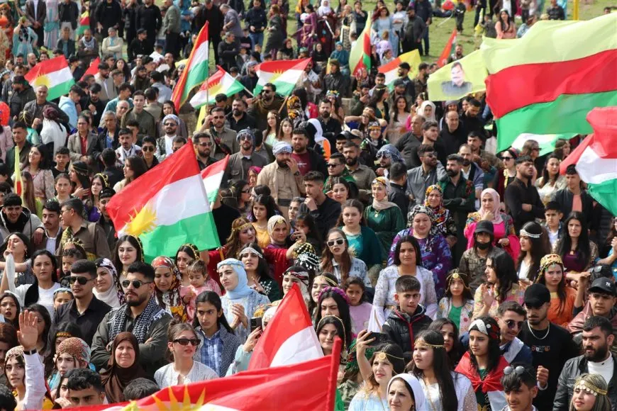 Newroz celebrations kick off in Rojava with lighting of Newroz flame, reading Leader’s message